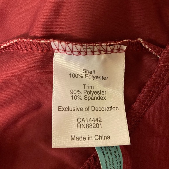 Mondetta Burgundy White Polyester Windbreaker Jacket size M - Picture 13 of 13